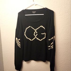 Obey OG skeleton skull sweater top size M